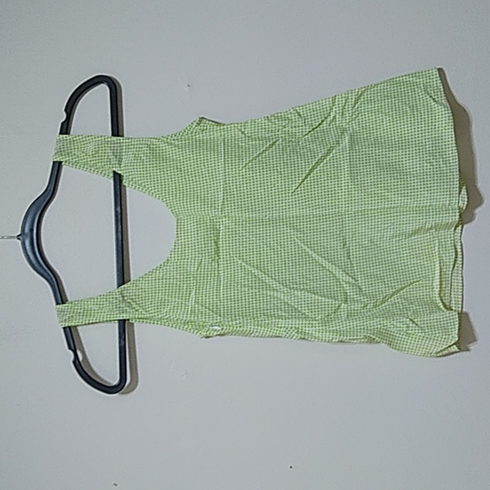 Isaac Mizrahi Vintage Silk Green Polka Dot Sleeveless Top - Picture 3 of 4